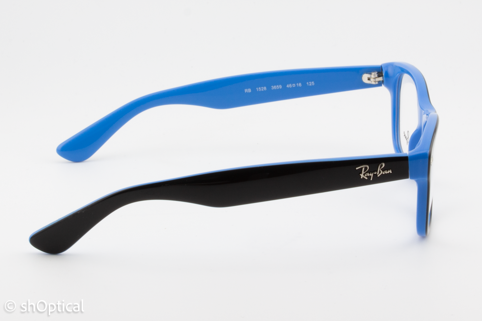 Rayban-J RB1528  Unisex Square Glasses Frame Blue 46mm