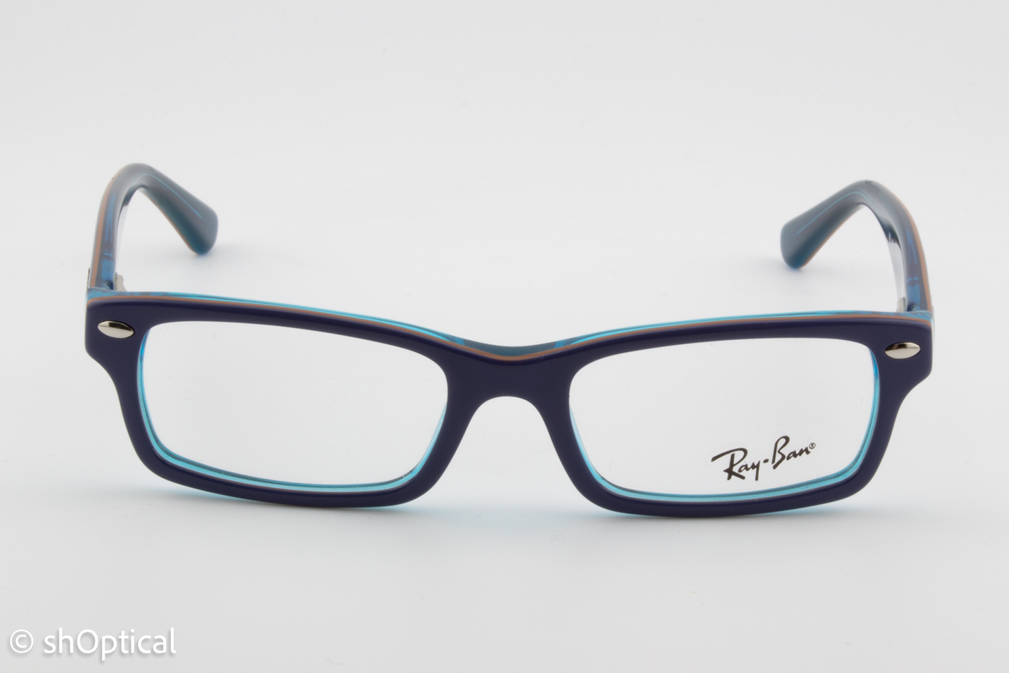 Rayban-J RB1530  Male Rectangular Glasses Frame Polished Blue 46mm