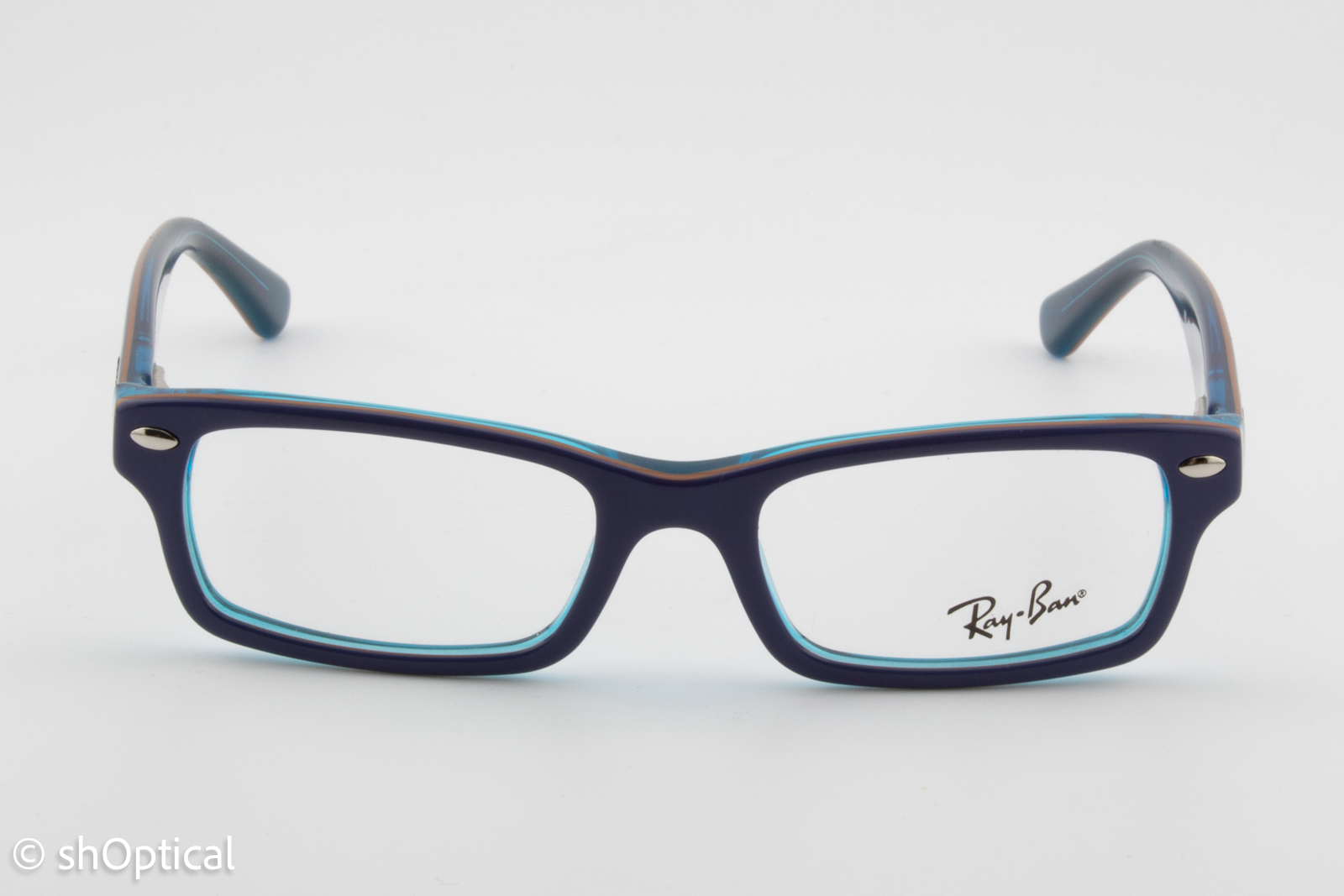 Rayban-J RB1530  Male Rectangular Glasses Frame Polished Blue 46mm