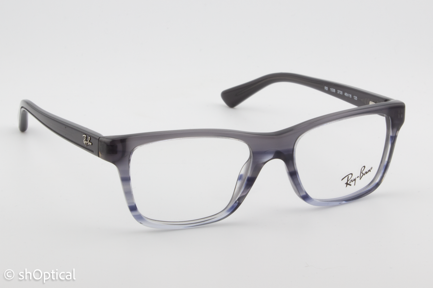 Rayban-J RB1536  Female Square Glasses Frame Grey Blue 46mm