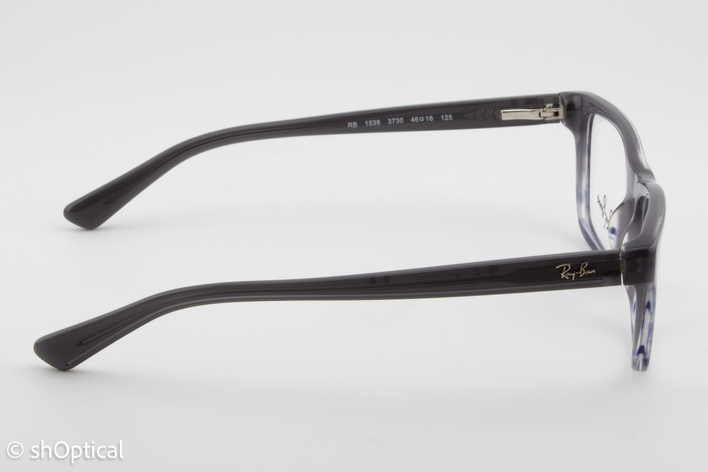 Rayban-J RB1536  Female Square Glasses Frame Grey Blue 46mm