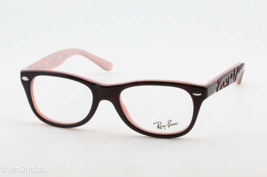 Rayban-J RB1544  Unisex Square Glasses Frame Tortoise Pink 46mm