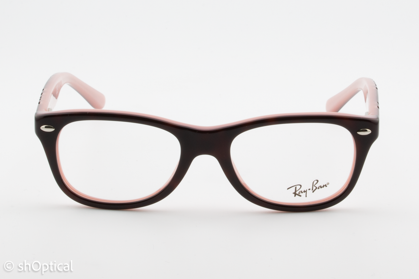 Rayban-J RB1544  Unisex Square Glasses Frame Tortoise Pink 46mm