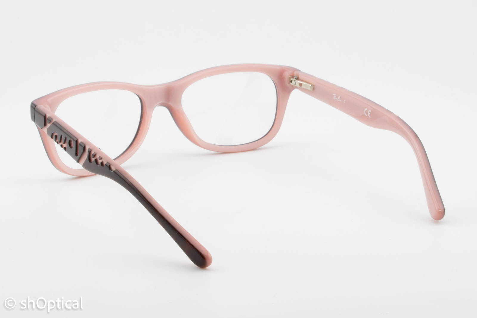 Rayban-J RB1544  Unisex Square Glasses Frame Tortoise Pink 46mm