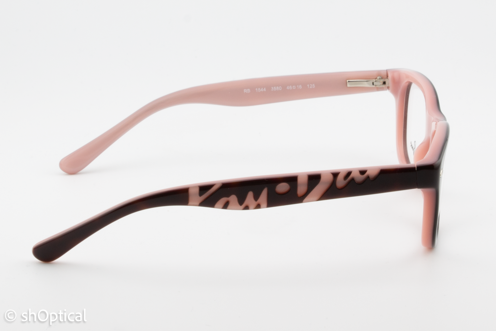 Rayban-J RB1544  Unisex Square Glasses Frame Tortoise Pink 46mm
