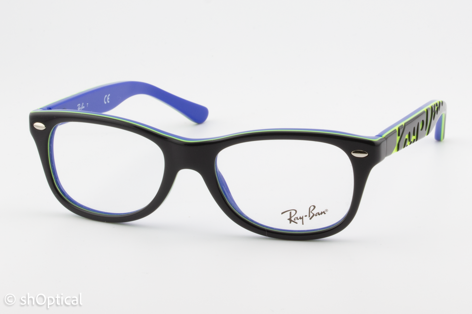 Rayban-J RB1544  Unisex Square Glasses Frame Dark Grey 46mm