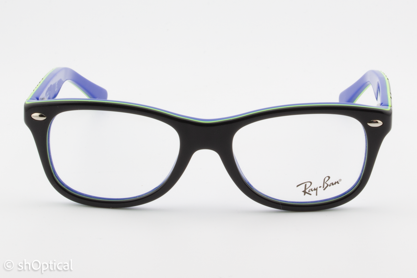 Rayban-J RB1544  Unisex Square Glasses Frame Dark Grey 46mm