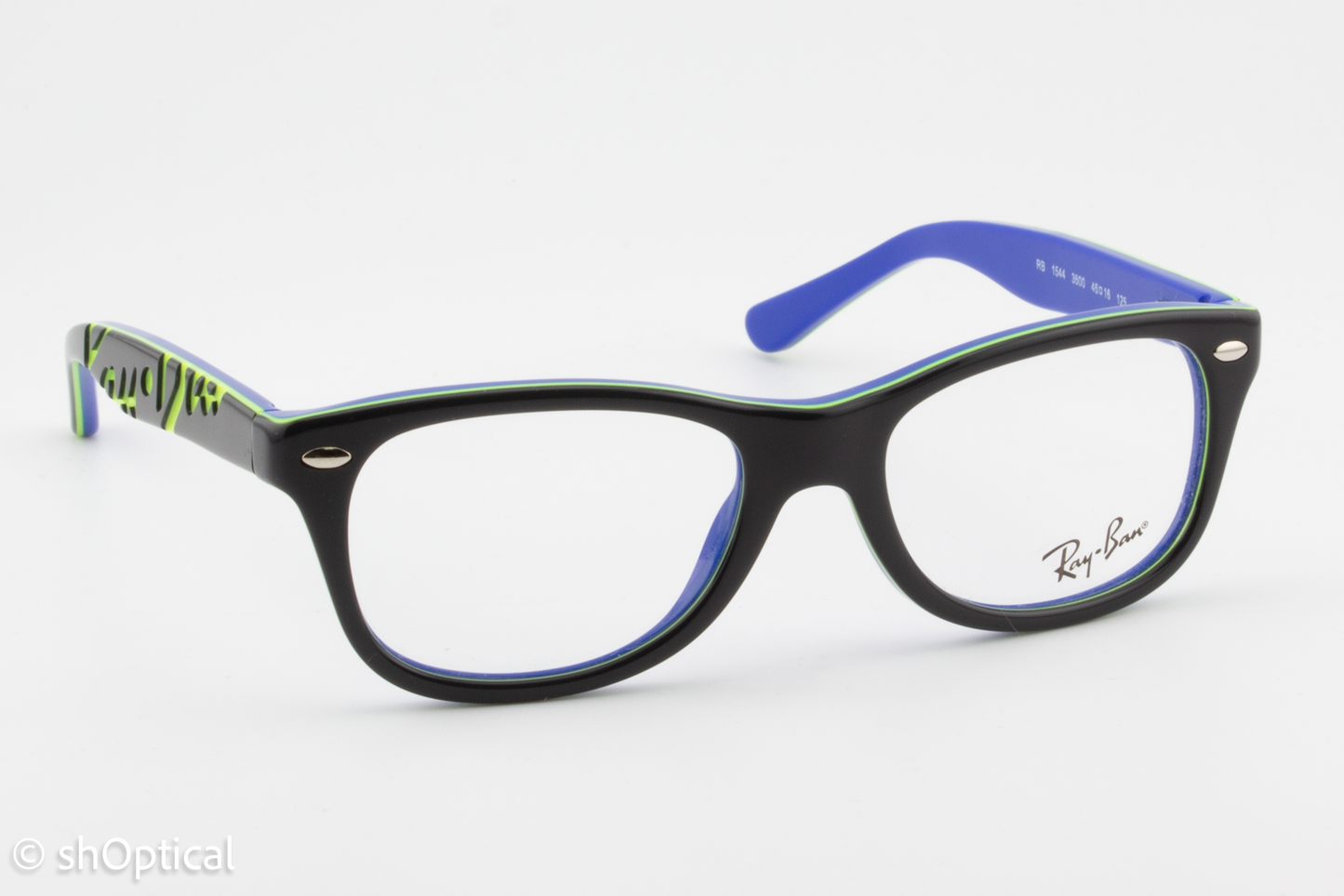 Rayban-J RB1544  Unisex Square Glasses Frame Dark Grey 46mm