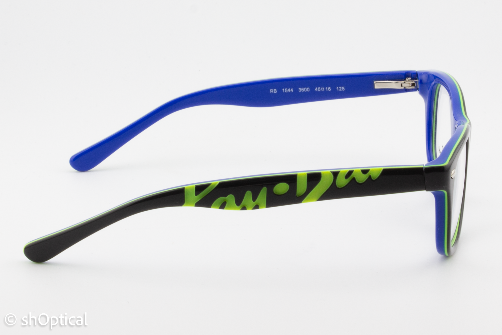 Rayban-J RB1544  Unisex Square Glasses Frame Dark Grey 46mm