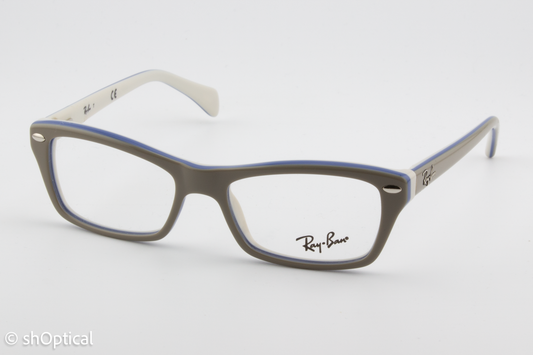 Rayban-J RB1550  Male Rectangular Glasses Frame Grey White 46mm