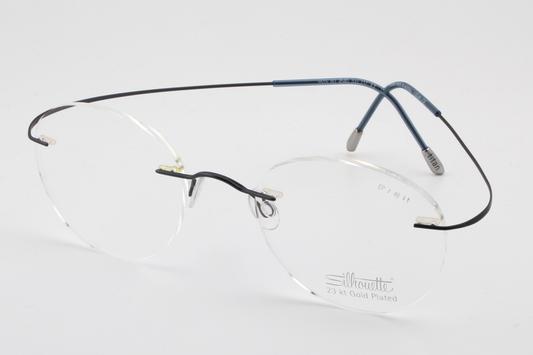 Silhouette 5515 Titan Minimal Art Must Collection 2017 (EP)  Unisex Round Glasses Frame Moonlight Blue 53mm