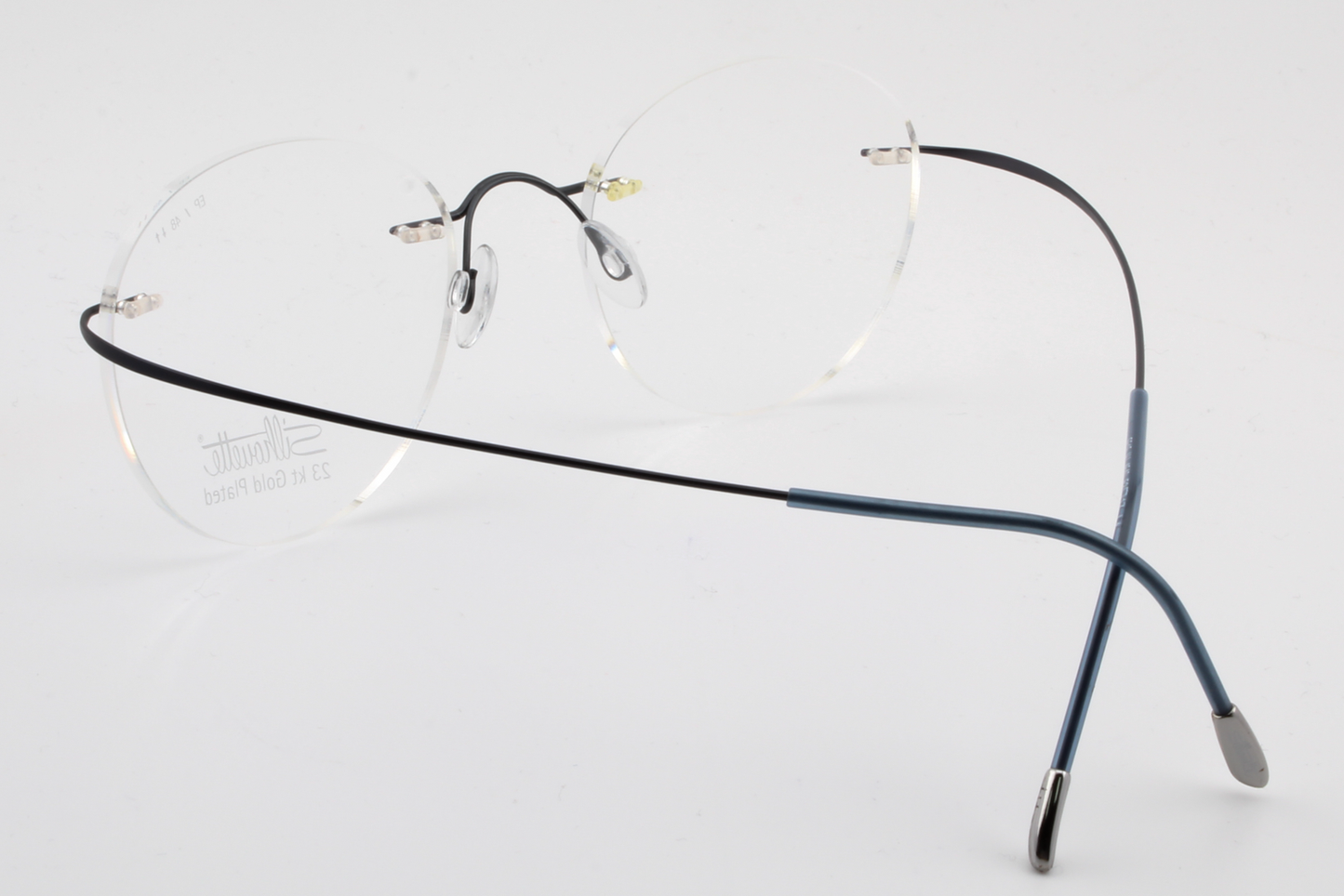 Silhouette 5515 Titan Minimal Art Must Collection 2017 (EP)  Unisex Round Glasses Frame Moonlight Blue 53mm