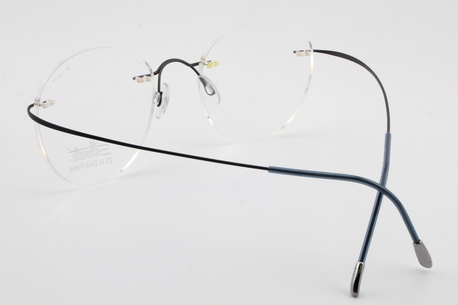 Silhouette 5515 Titan Minimal Art Must Collection 2017 (EP)  Unisex Round Glasses Frame Moonlight Blue 53mm