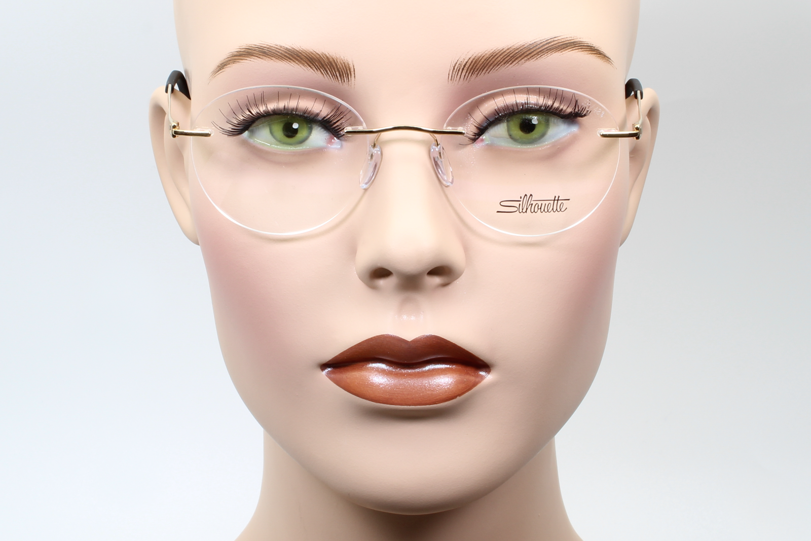 Silhouette 5529 Momentum (EP)  Unisex Round Glasses Frame Golden Dome 48mm