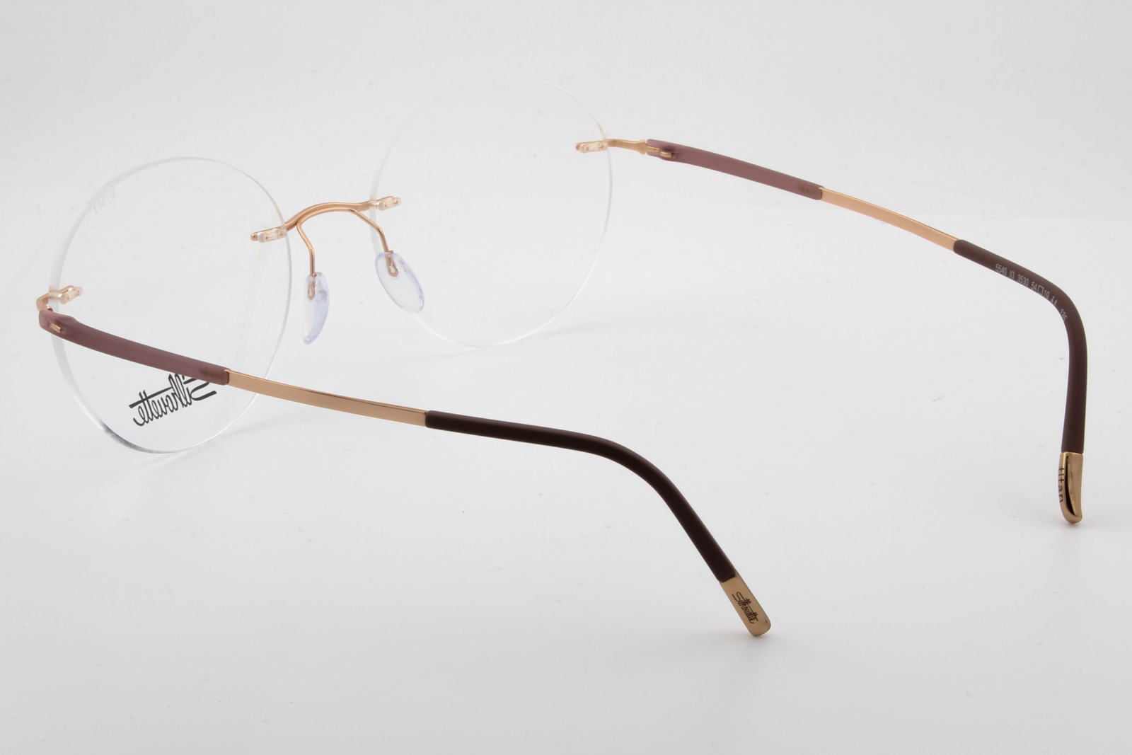 Silhouette 5540 Titan Dynamics Contour (IO)  Female Round Glasses Frame Cassis Sundown 54mm