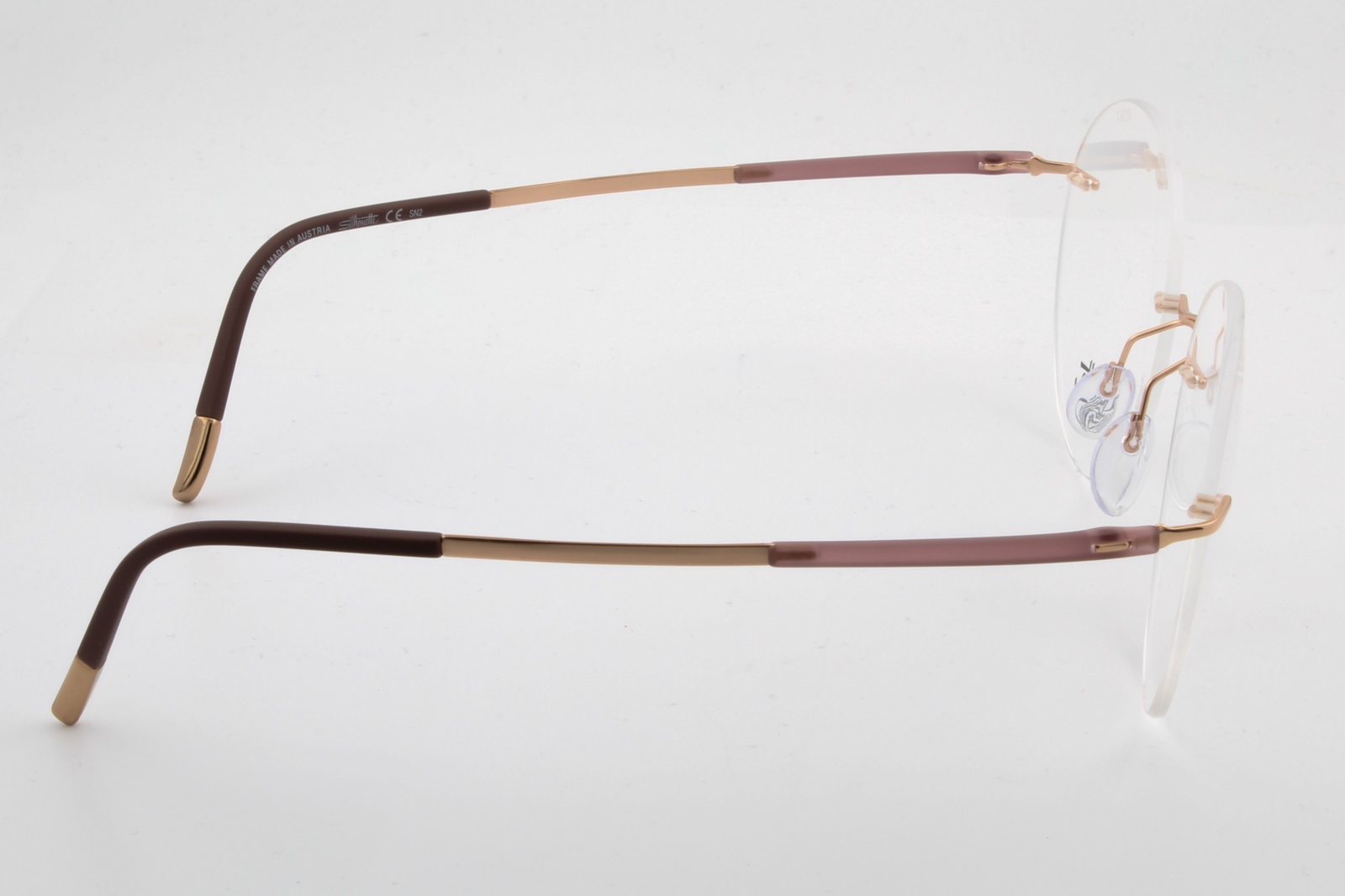 Silhouette 5540 Titan Dynamics Contour (IO)  Female Round Glasses Frame Cassis Sundown 54mm