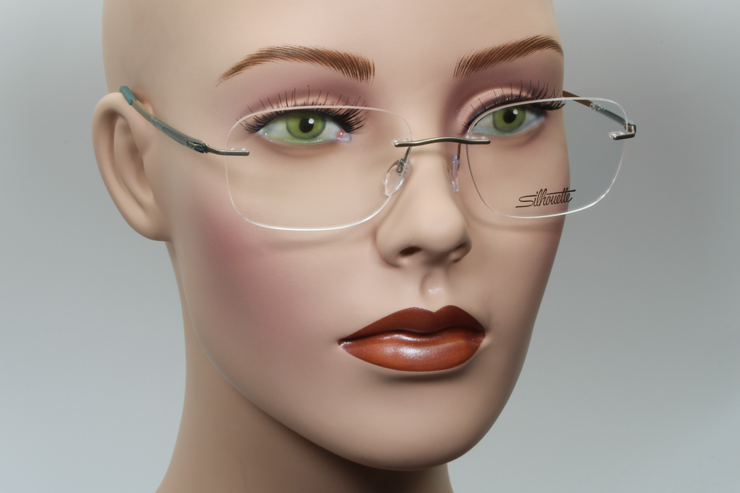 Silhouette 5540 Titan Dynamics Contour (CR)  Unisex Square Glasses Frame Champagne Jungle 54mm