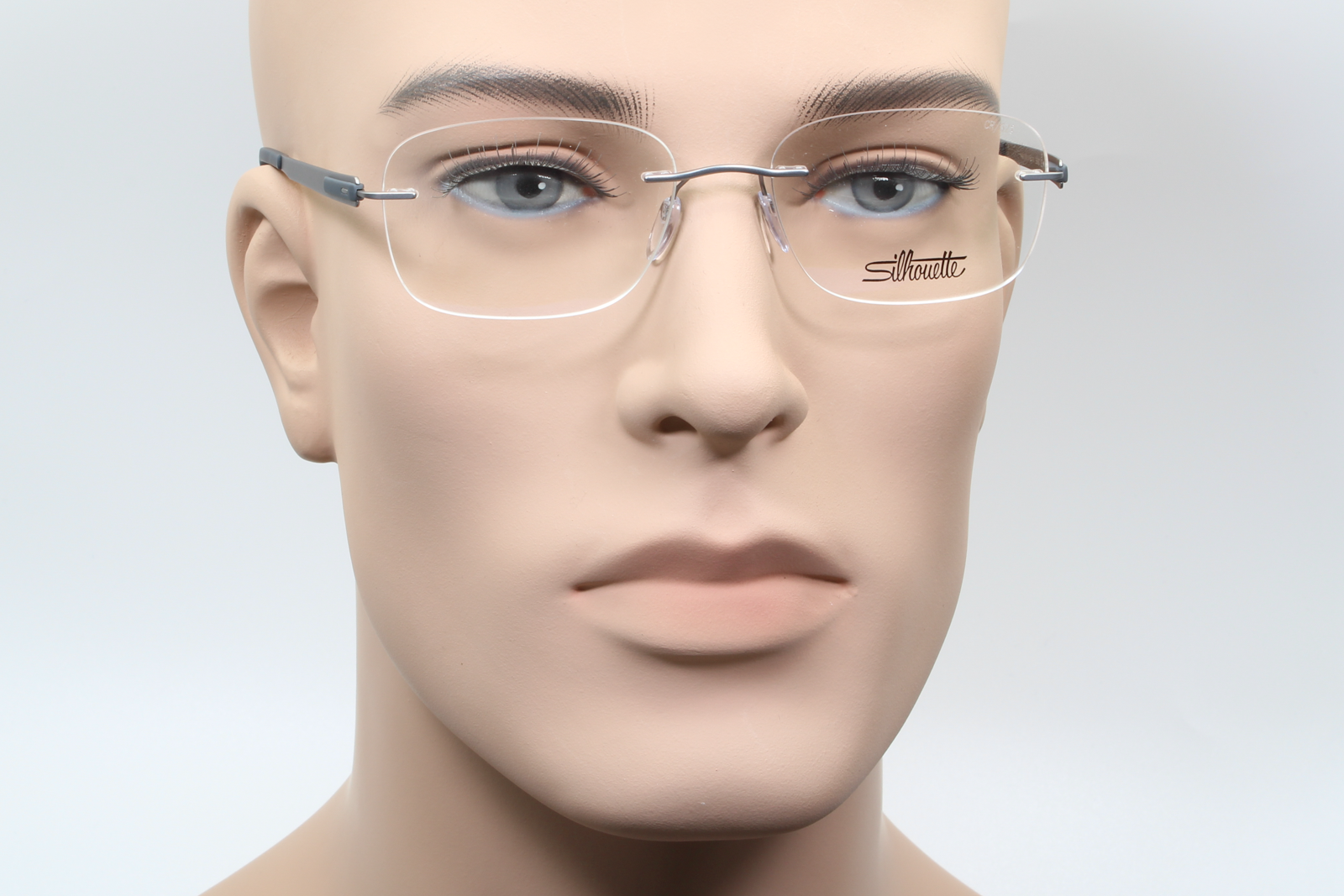 Silhouette 5555 Venture (CR)  Unisex Rectangular Glasses Frame Silver Graphite 52mm