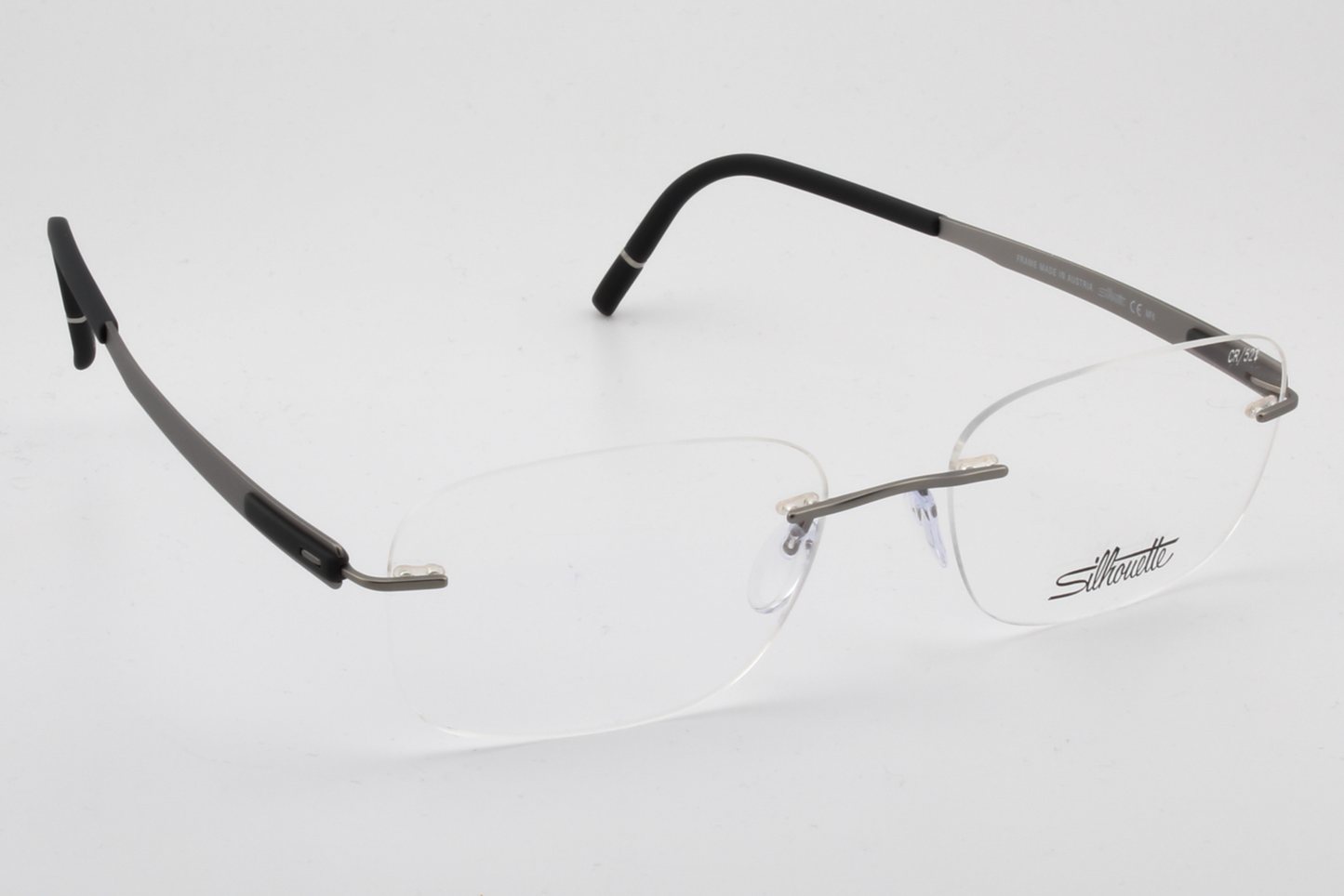 Silhouette 5555 Venture (CR)  Unisex Rectangular Glasses Frame Silver Graphite 52mm