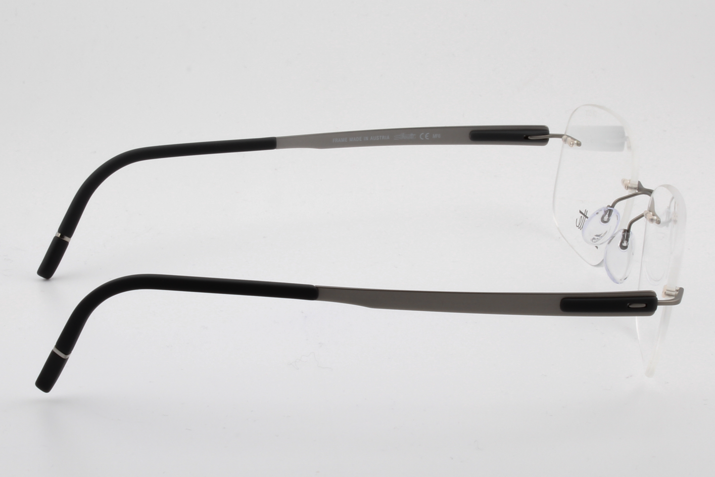 Silhouette 5555 Venture (CR)  Unisex Rectangular Glasses Frame Silver Graphite 52mm