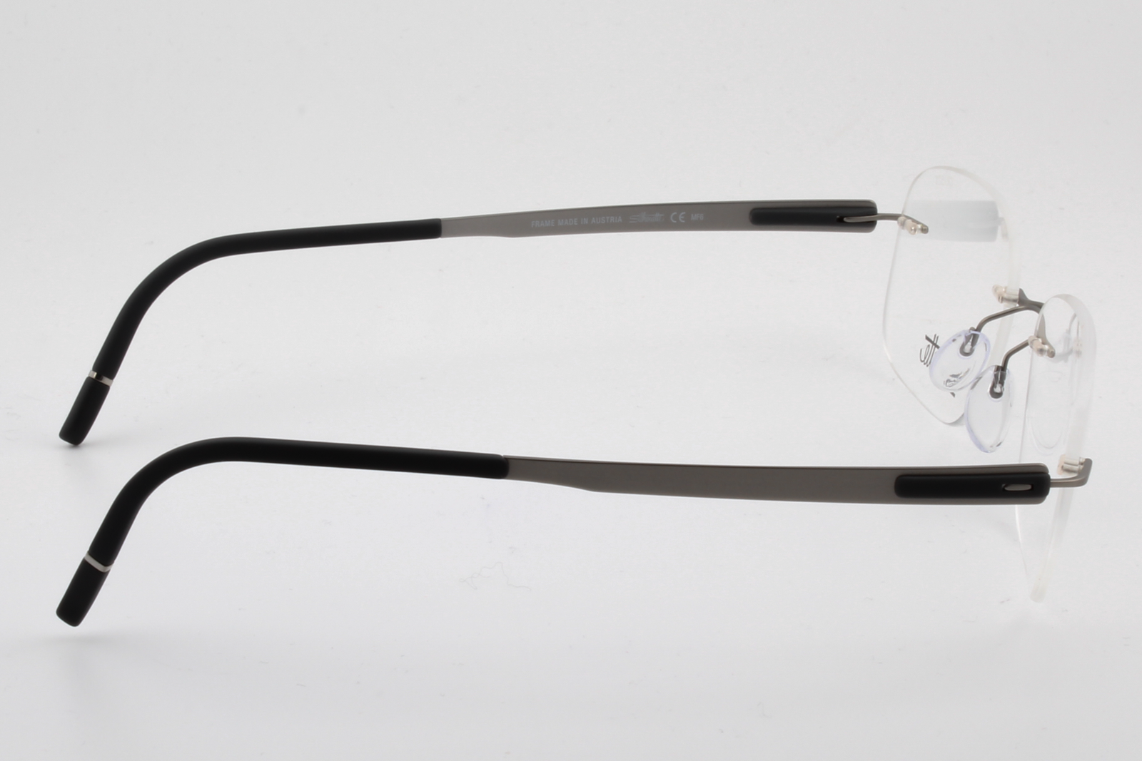 Silhouette 5555 Venture (CR)  Unisex Rectangular Glasses Frame Silver Graphite 52mm