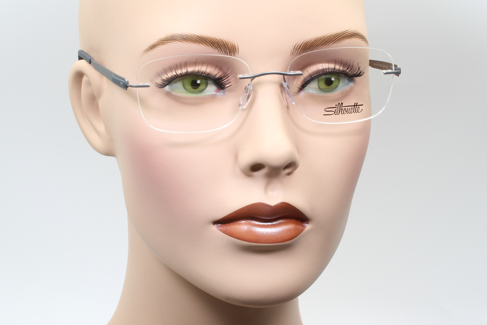 Silhouette 5555 Venture (CR)  Unisex Rectangular Glasses Frame Silver Graphite 52mm