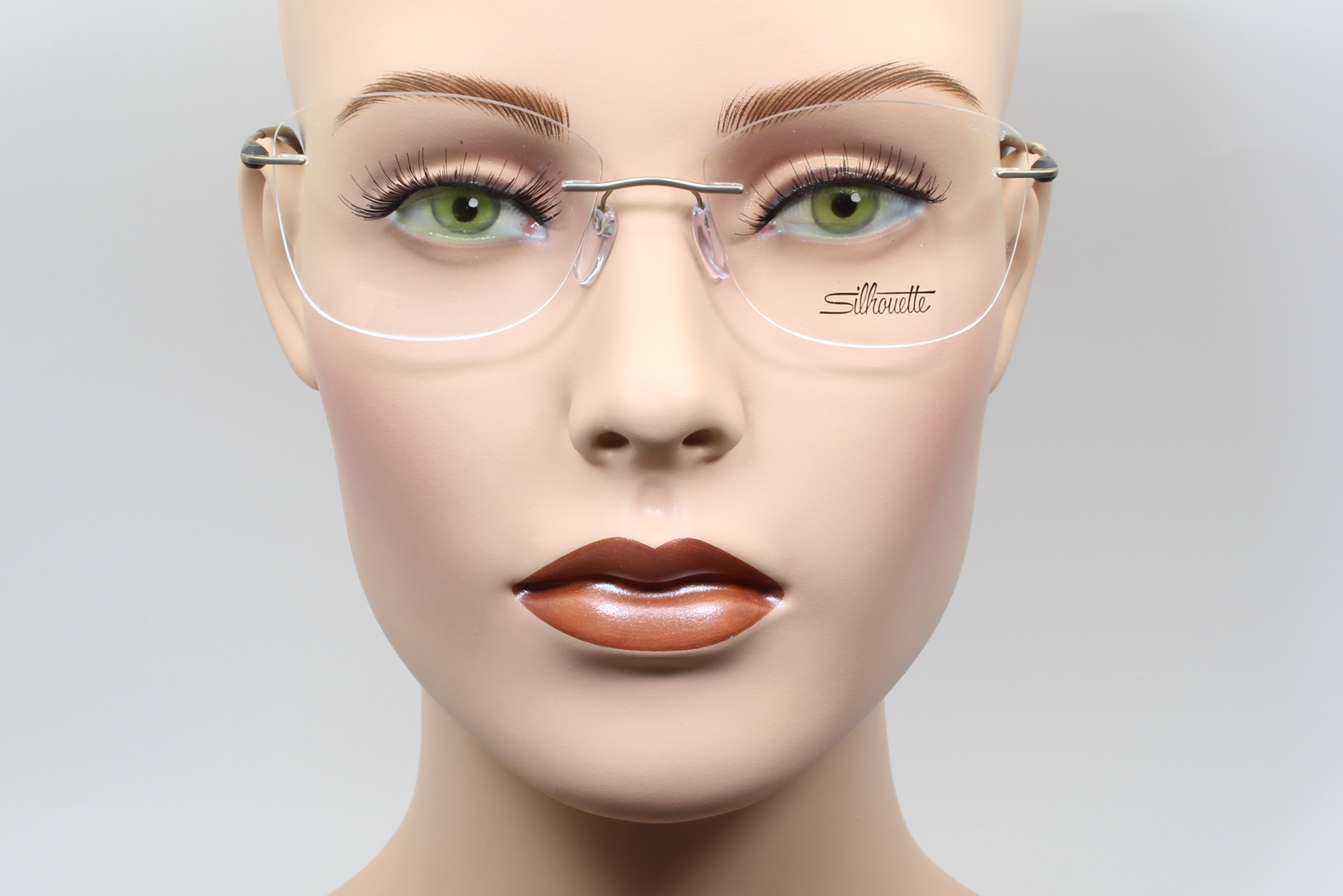 Silhouette 5561 Purist (AW)  Female Butterfly Glasses Frame Restful Olive 55mm