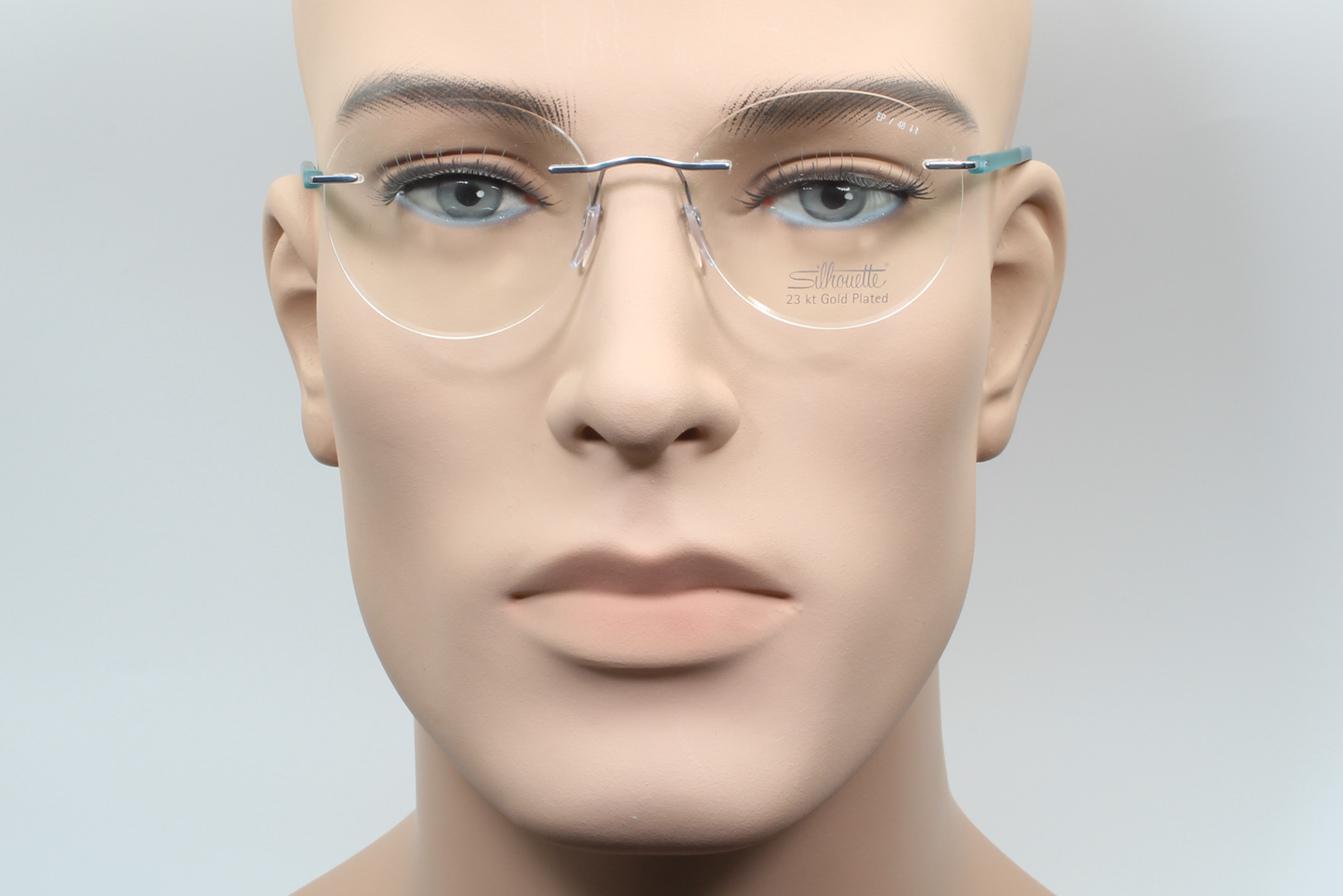 Silhouette 5567 The Wave (EP)  Unisex Round Glasses Frame Silver Ocean 48mm