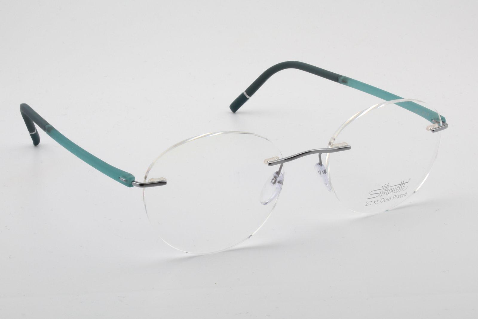 Silhouette 5567 The Wave (EP)  Unisex Round Glasses Frame Silver Ocean 48mm