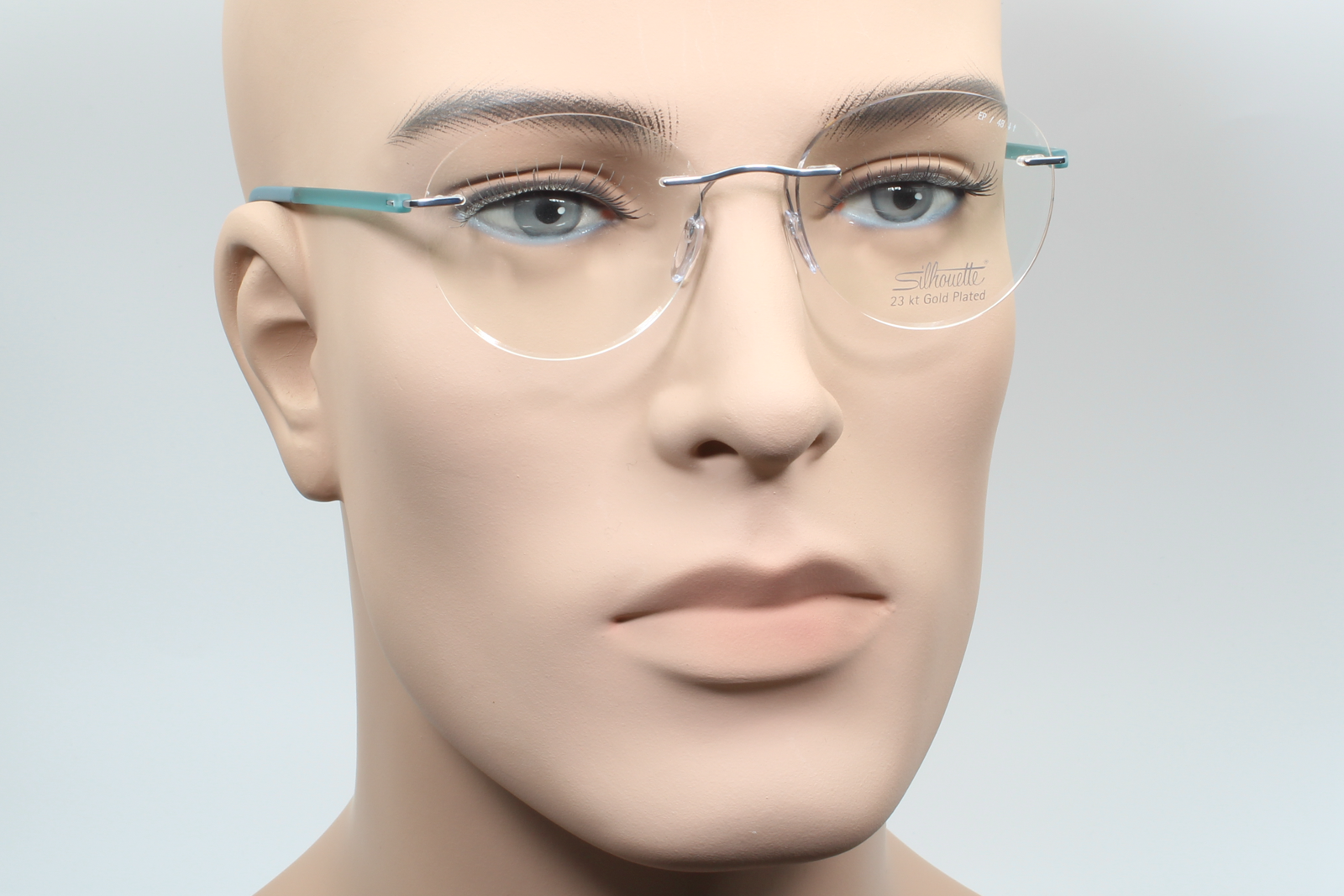 Silhouette 5567 The Wave (EP)  Unisex Round Glasses Frame Silver Ocean 48mm