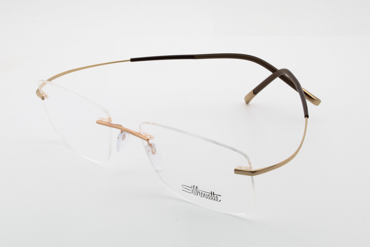 Silhouette 7581 Titan Minimal Art Icon (CQ)  Unisex Rectangular Glasses Frame Brown Terracotta 52mm