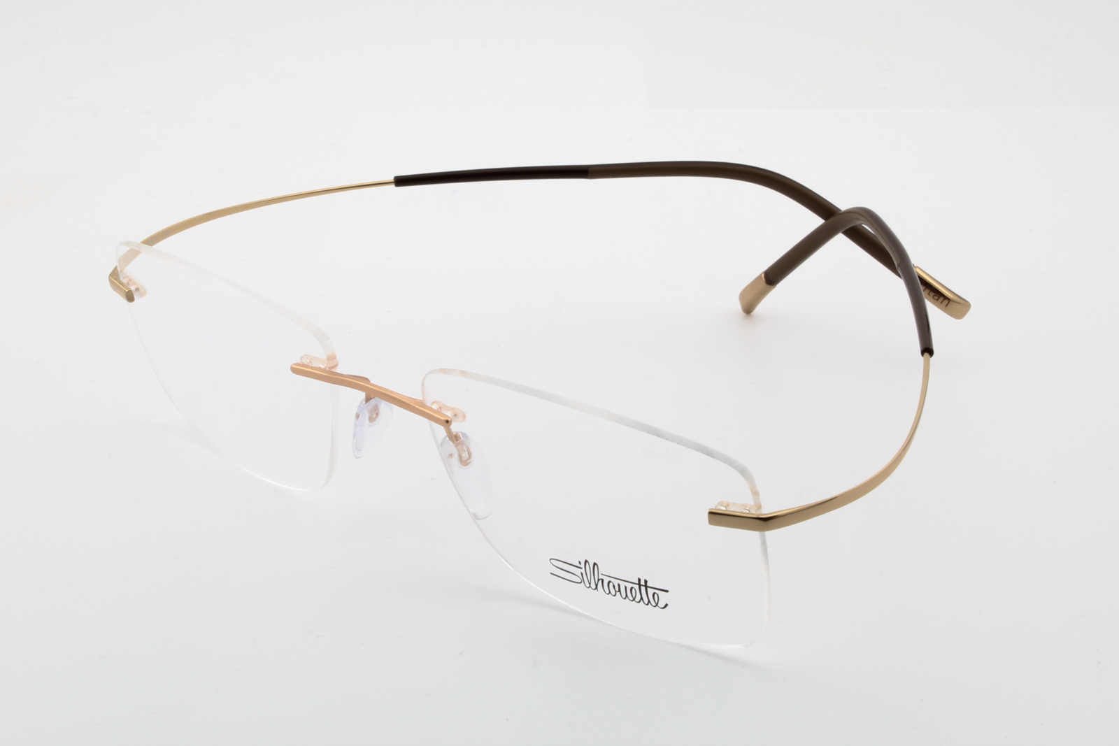 Silhouette 7581 Titan Minimal Art Icon (CQ)  Unisex Rectangular Glasses Frame Brown Terracotta 52mm