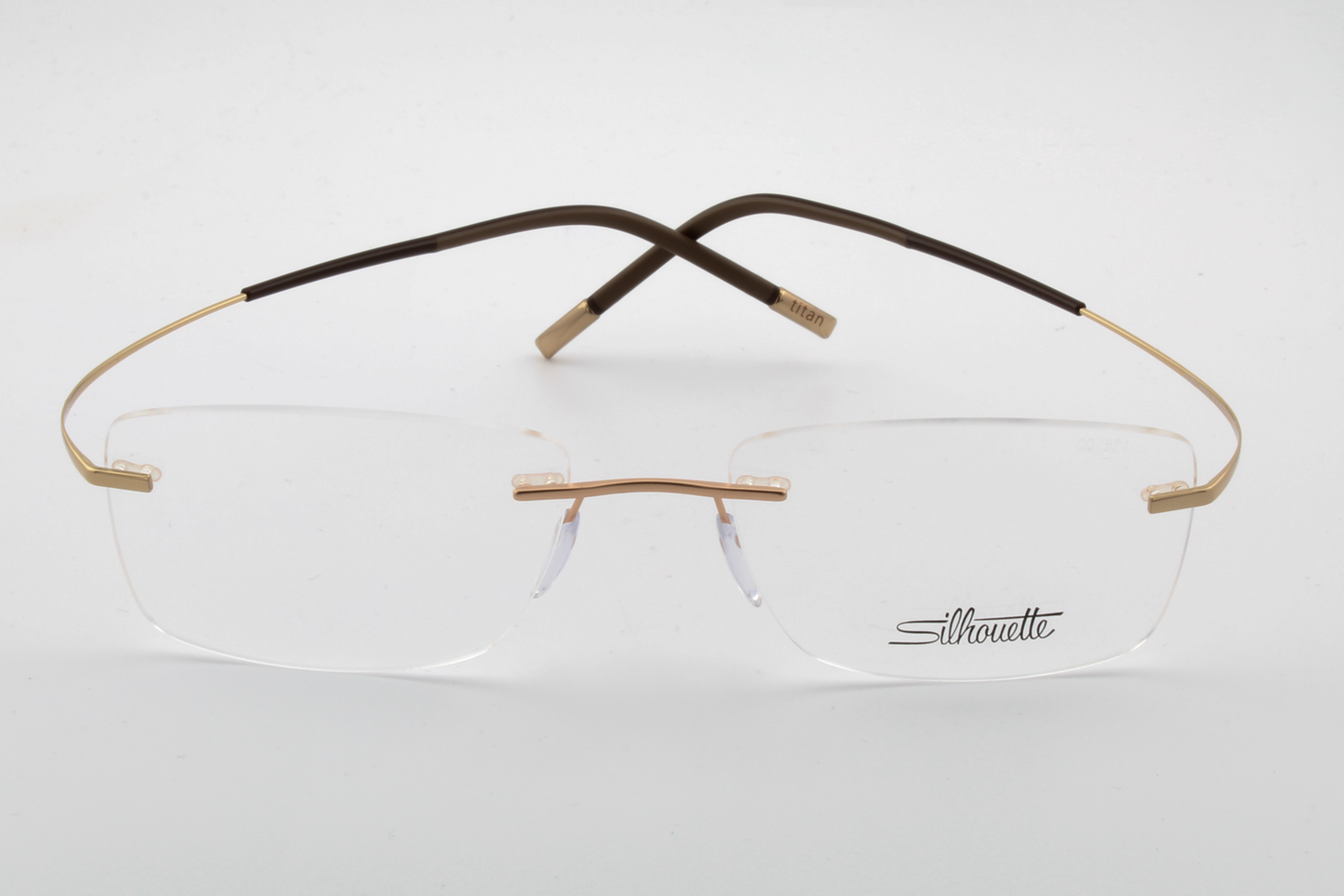 Silhouette 7581 Titan Minimal Art Icon (CQ)  Unisex Rectangular Glasses Frame Brown Terracotta 52mm