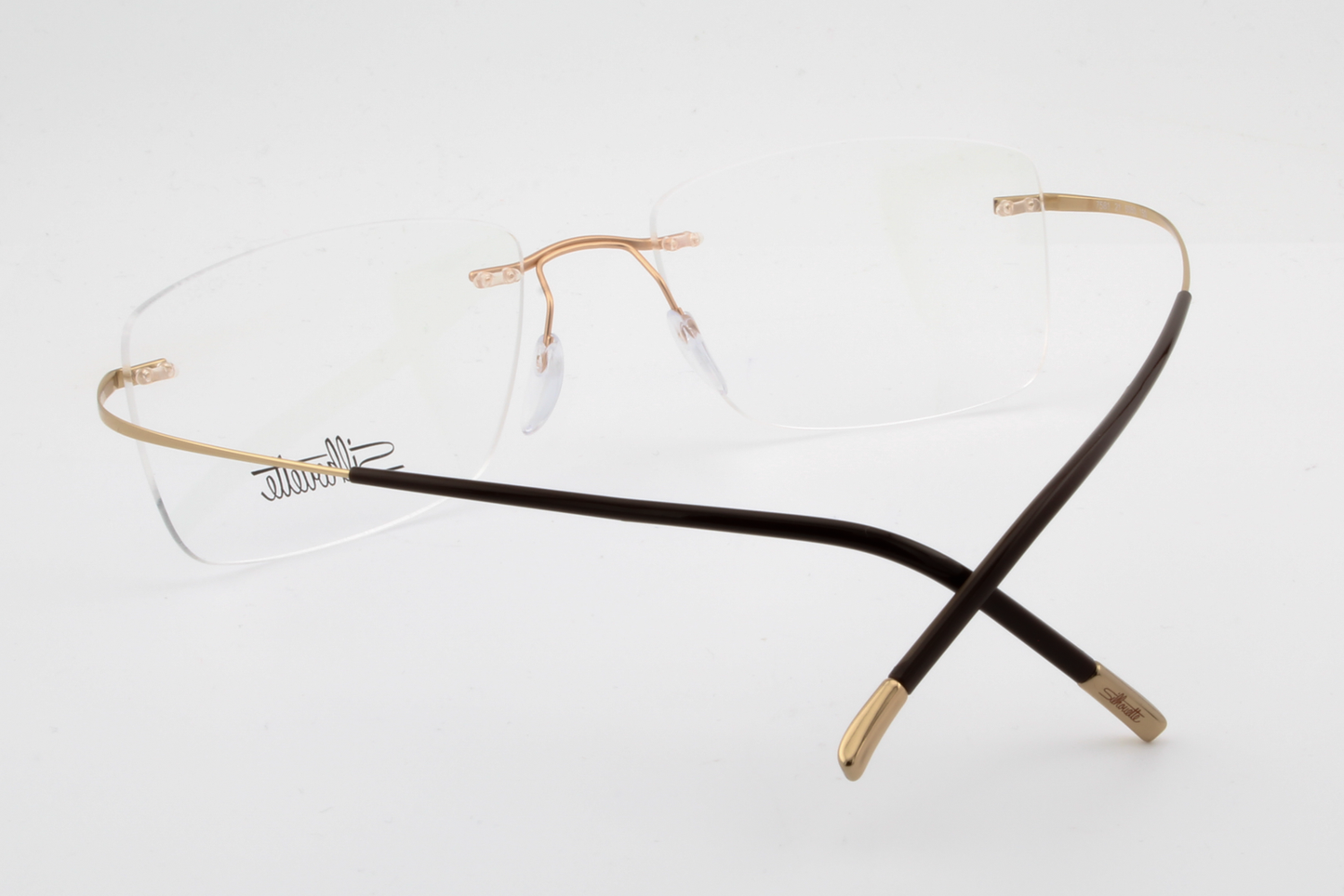 Silhouette 7581 Titan Minimal Art Icon (CQ)  Unisex Rectangular Glasses Frame Brown Terracotta 52mm