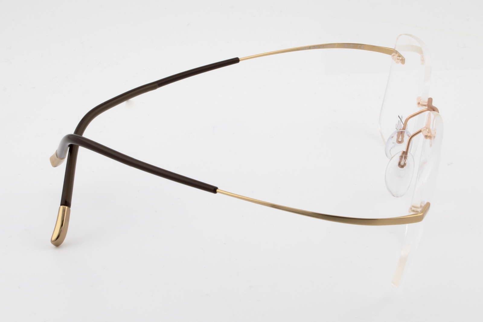 Silhouette 7581 Titan Minimal Art Icon (CQ)  Unisex Rectangular Glasses Frame Brown Terracotta 52mm