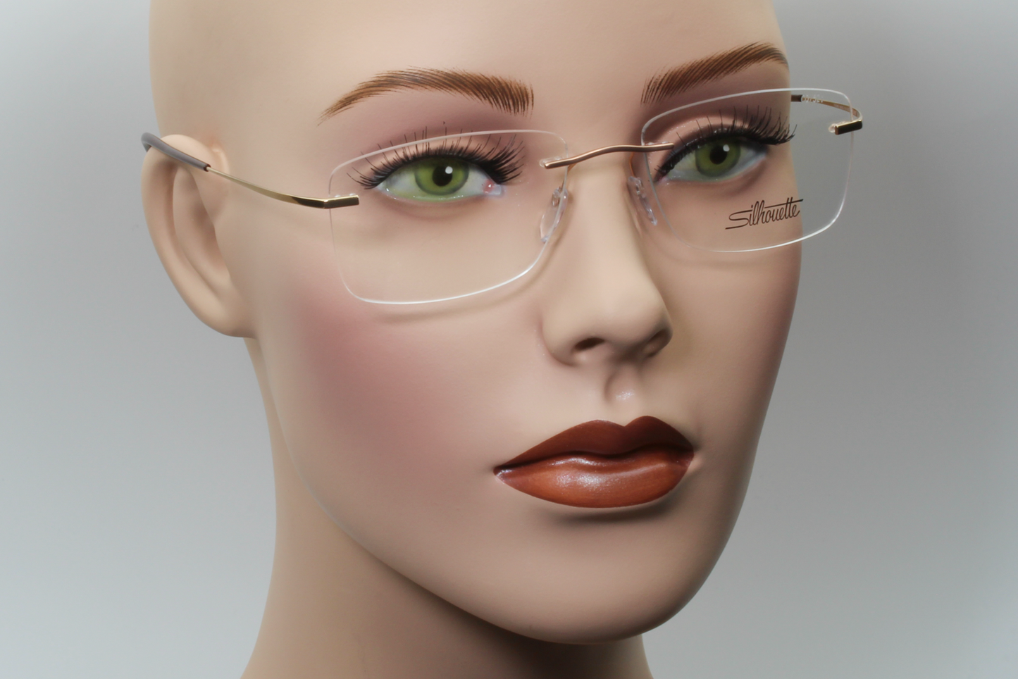 Silhouette 7581 Titan Minimal Art Icon (CQ)  Unisex Rectangular Glasses Frame Brown Terracotta 52mm