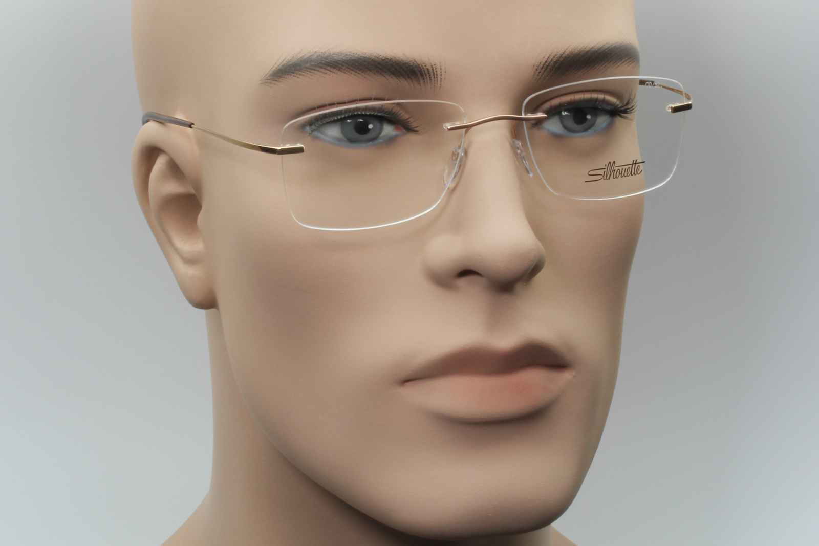 Silhouette 7581 Titan Minimal Art Icon (CQ)  Unisex Rectangular Glasses Frame Brown Terracotta 52mm