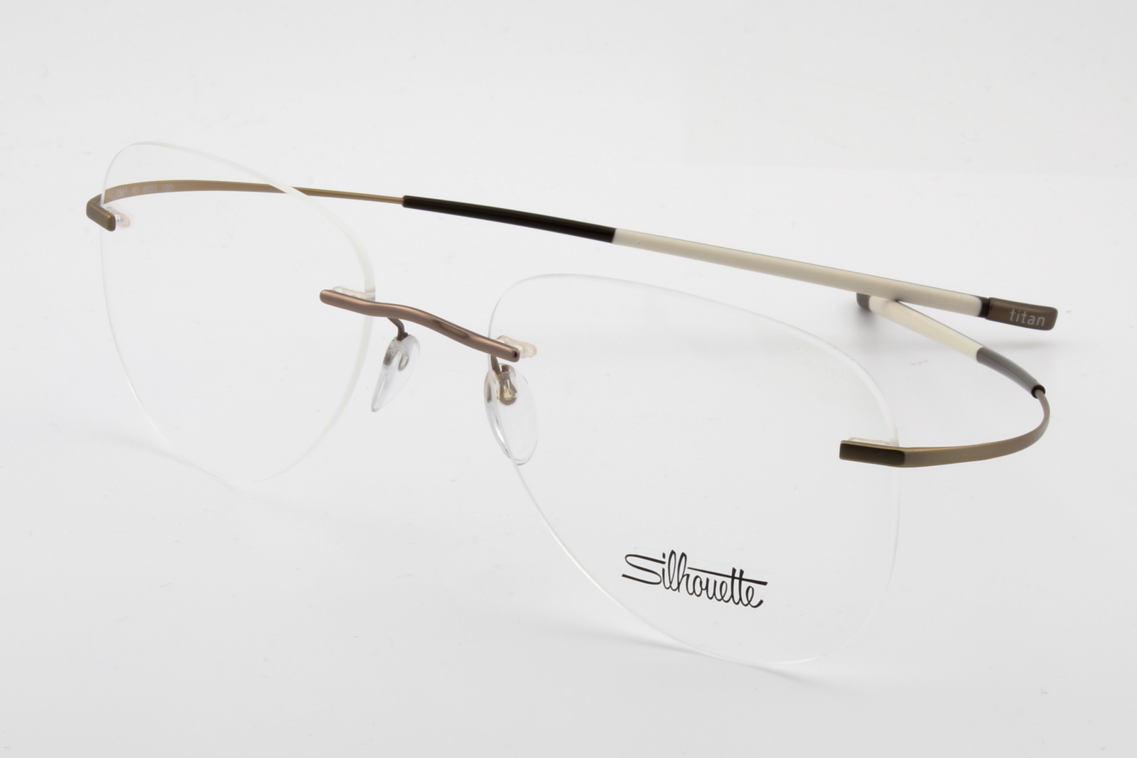 Silhouette 7581 Titan Minimal Art Icon (CM)  Unisex Aviator Glasses Frame Brown Sandstone 55mm