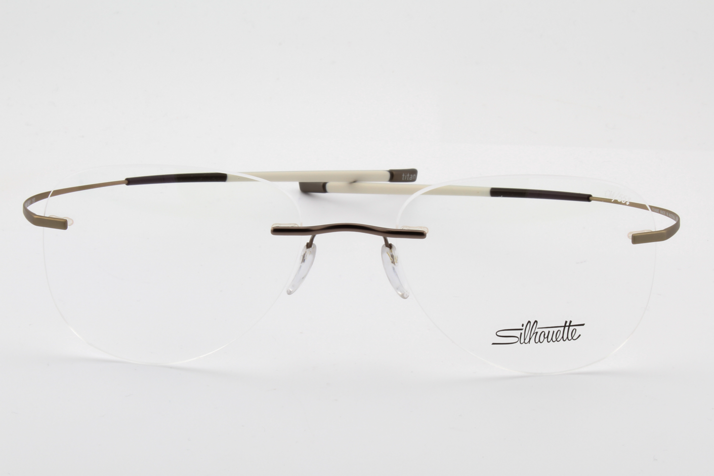 Silhouette 7581 Titan Minimal Art Icon (CM)  Unisex Aviator Glasses Frame Brown Sandstone 55mm