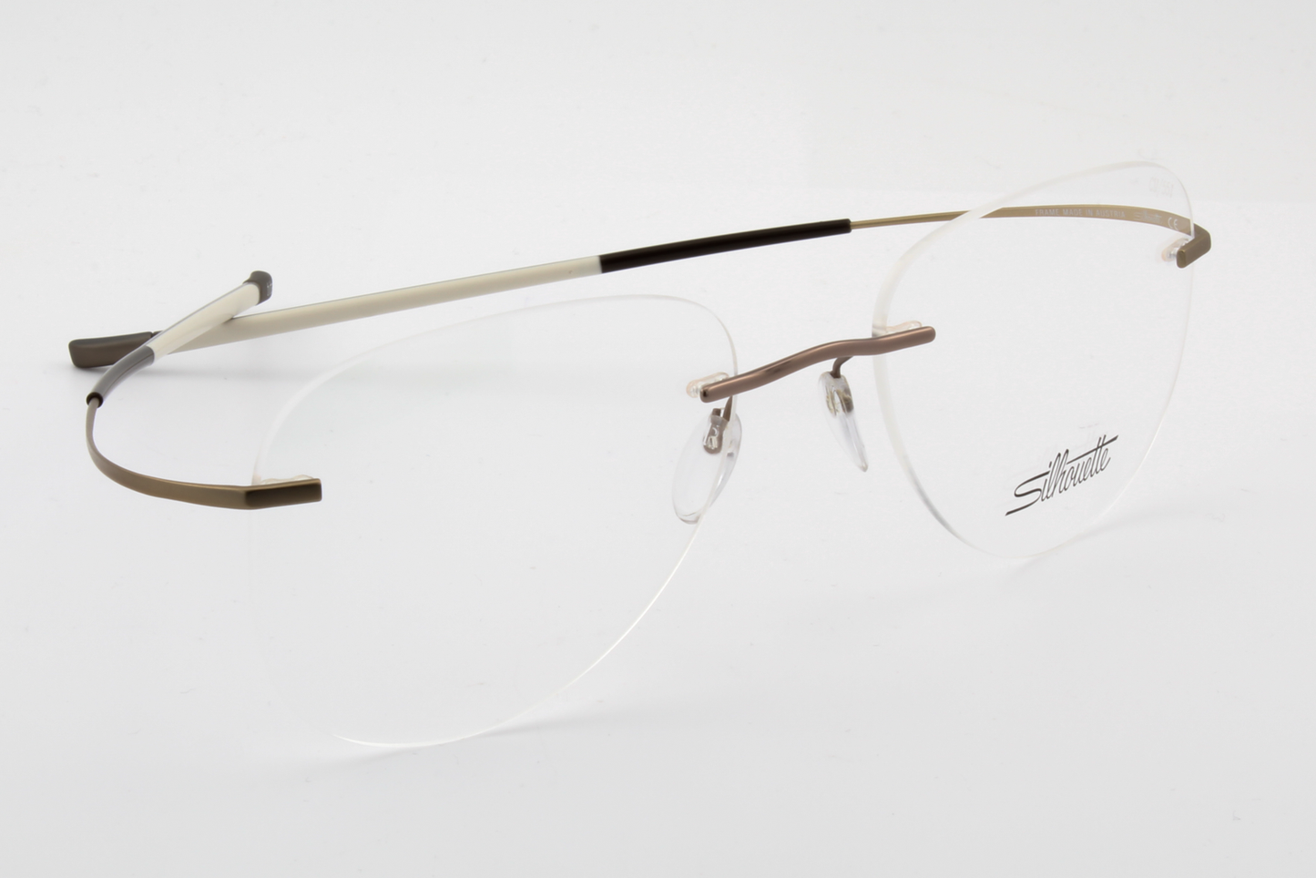 Silhouette 7581 Titan Minimal Art Icon (CM)  Unisex Aviator Glasses Frame Brown Sandstone 55mm