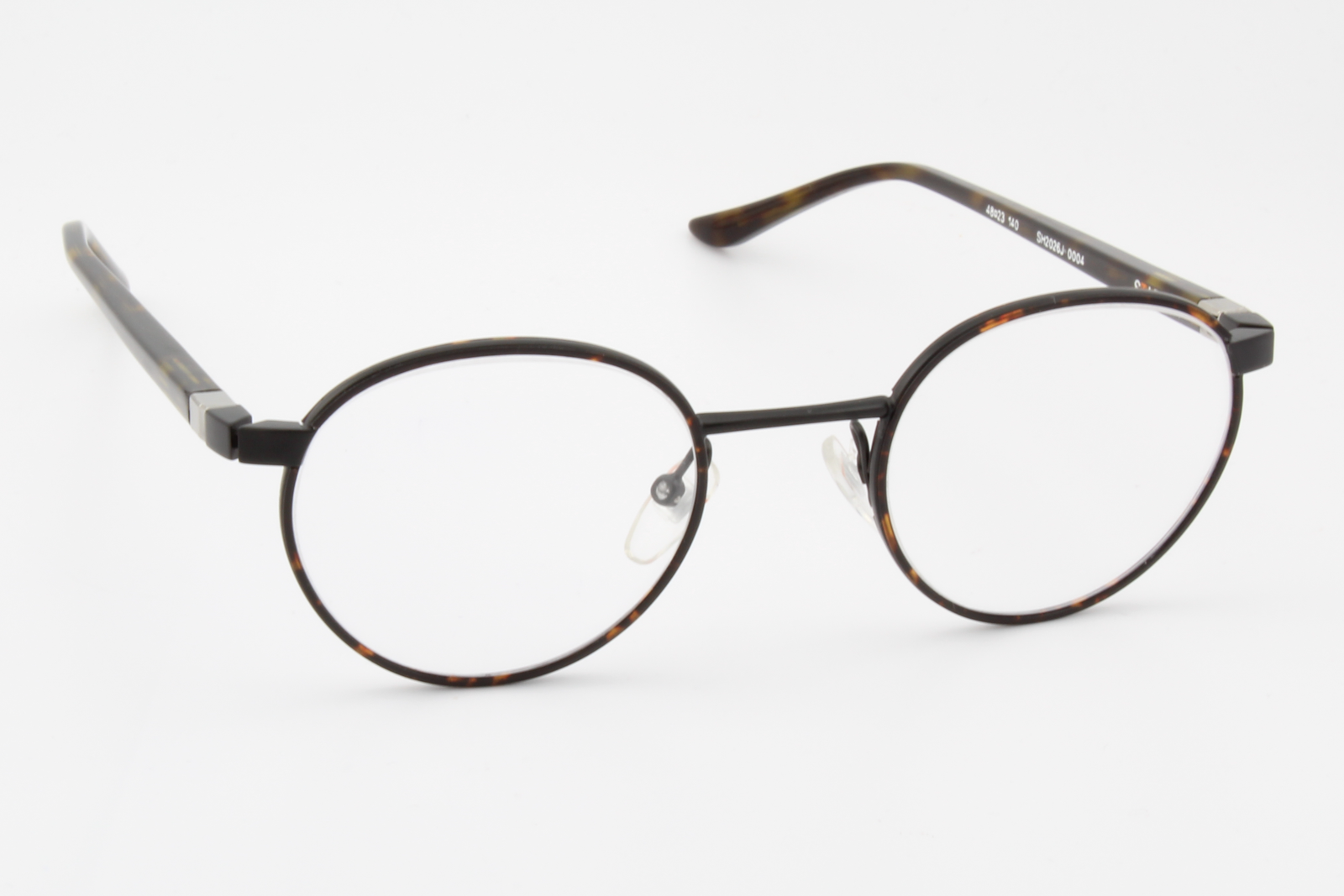 STARCK SH2026J  Male Round Glasses Frame Dark Havana, Tortoise 48mm