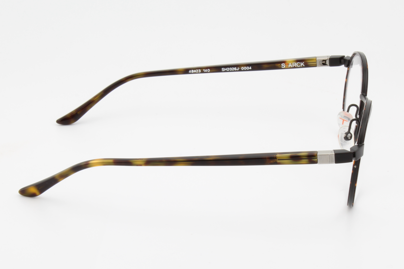 STARCK SH2026J  Male Round Glasses Frame Dark Havana, Tortoise 48mm