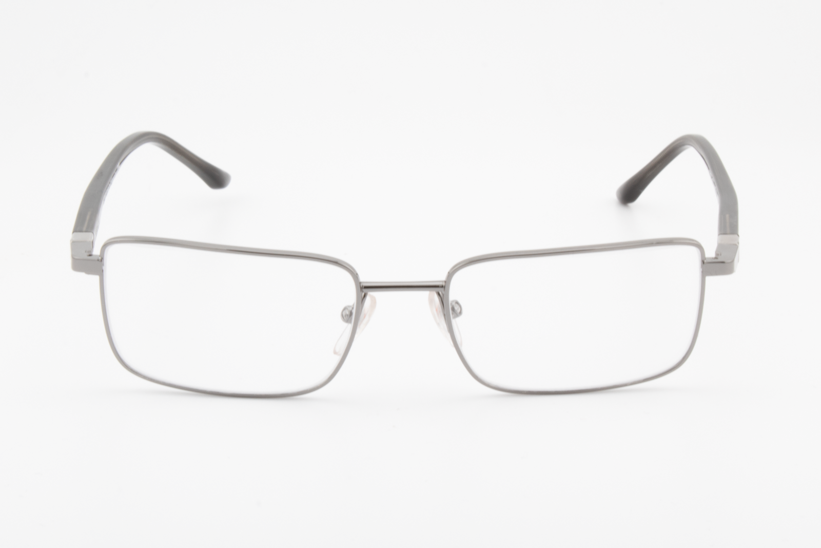 STARCK SH2041  Male Rectangular Glasses Frame Silver, Black 53mm