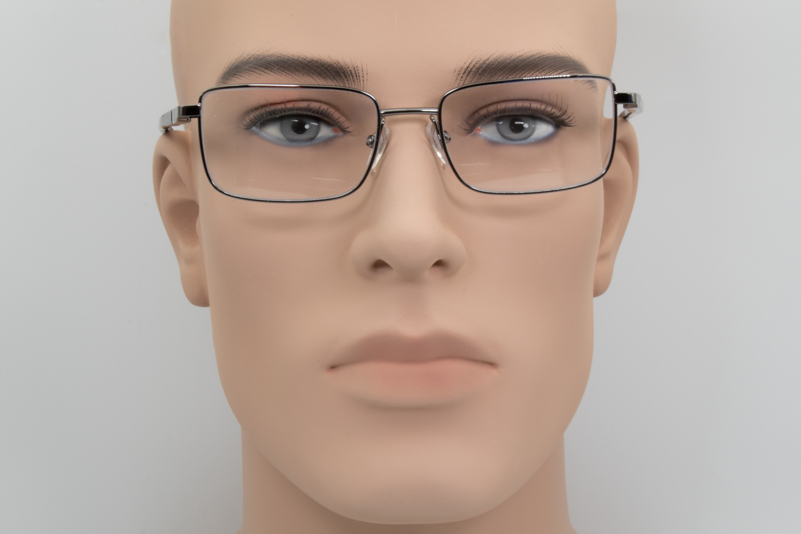 STARCK SH2041  Male Rectangular Glasses Frame Silver, Black 53mm