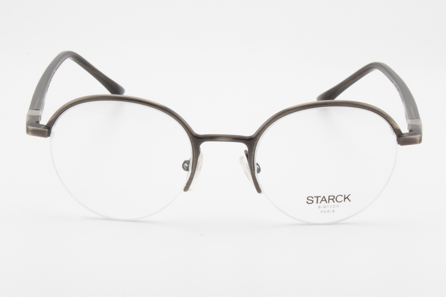 STARCK SH2050  Male Round Glasses Frame Matte Gunmetal 49mm