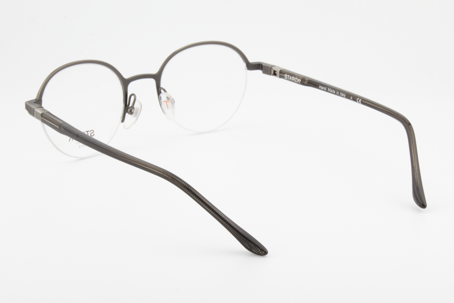 STARCK SH2050  Male Round Glasses Frame Matte Gunmetal 49mm