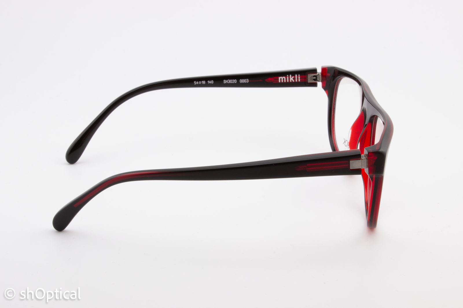 STARCK SH3020  Male Square Glasses Frame Black/Red 54mm