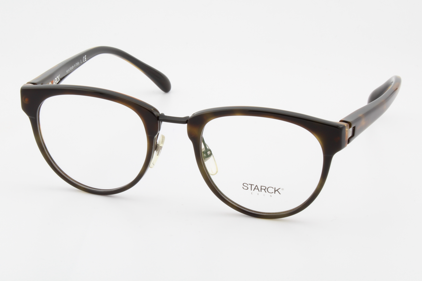 STARCK SH3043  Male Round Glasses Frame Havanna Black 51mm