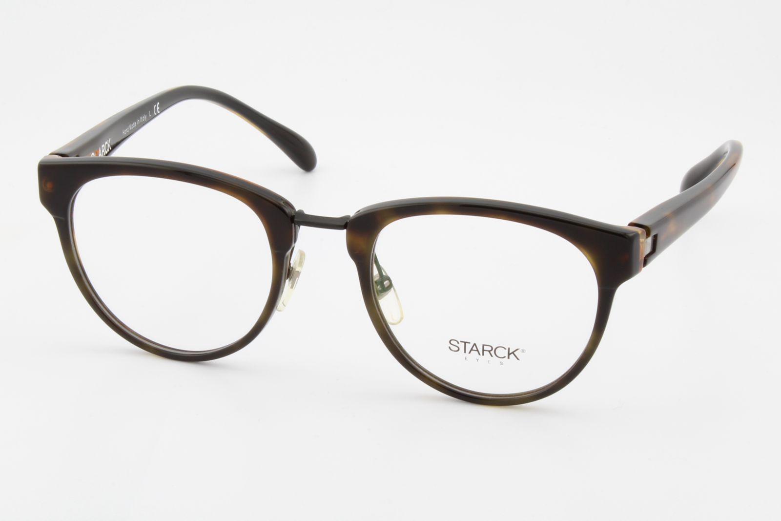 STARCK SH3043  Male Round Glasses Frame Havanna Black 51mm