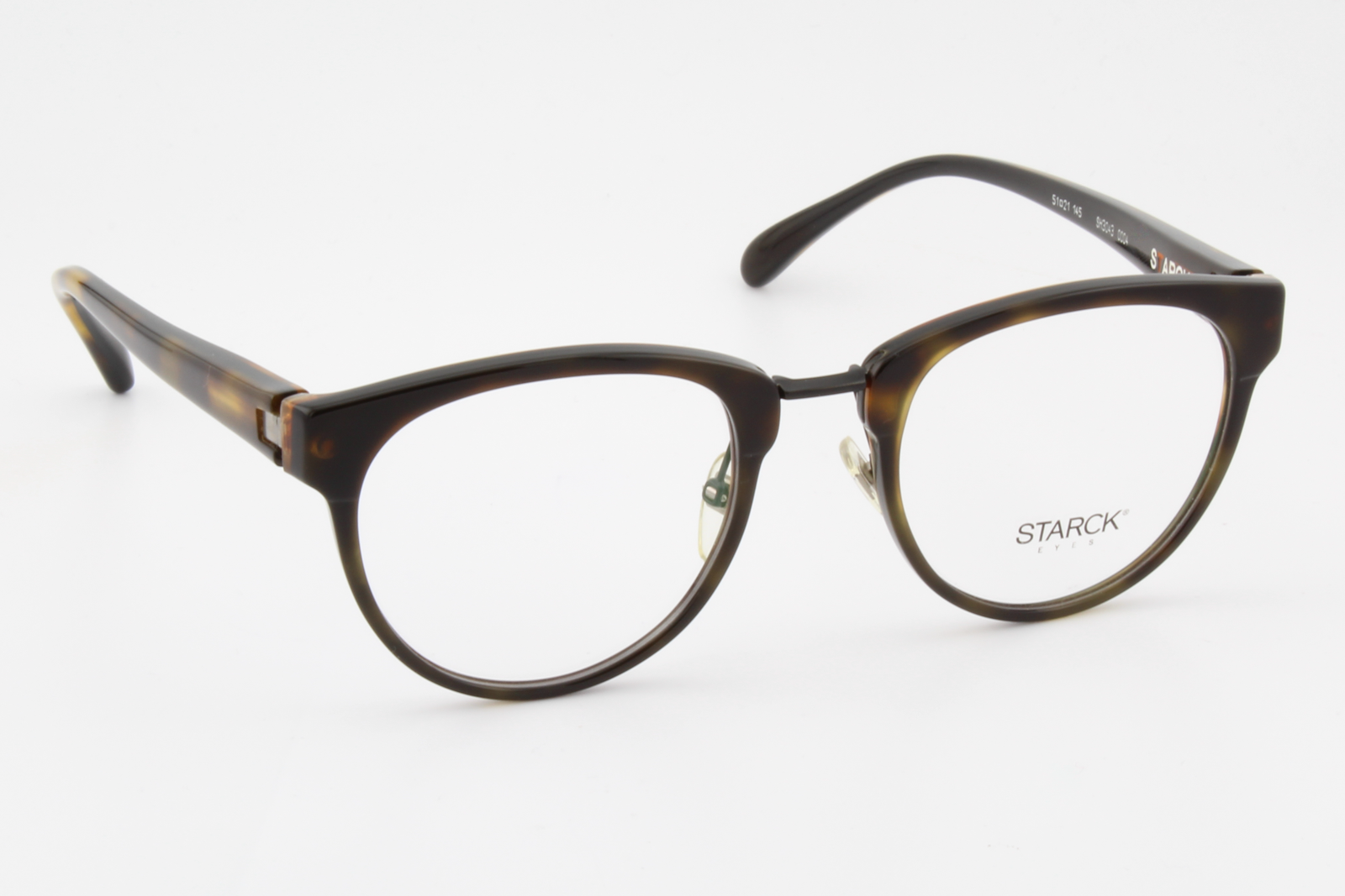 STARCK SH3043  Male Round Glasses Frame Havanna Black 51mm